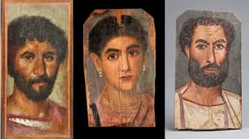 Alguns dos retratos encontrados no Egito - Divulgação/Musée du Louvre