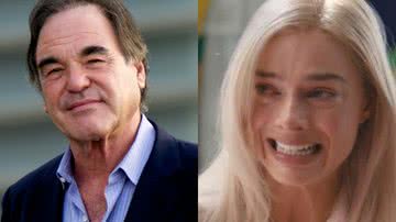 Oliver Stone (à esqu.) e cena de Barbie (à dir.) - Getty Images e Divulgação