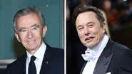 Os bilionários Bernard Arnault e Elon Musk - Getty Images