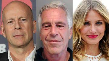 Bruce Willis, Jeffrey Epstein e Cameron Diaz - Getty Images