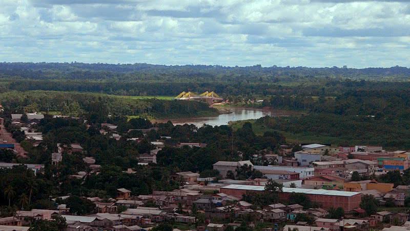 Fotografia aérea de Tarauacá, no Acre - Foto por Agência de Notícias do Acre pelo Wikimedia Commons