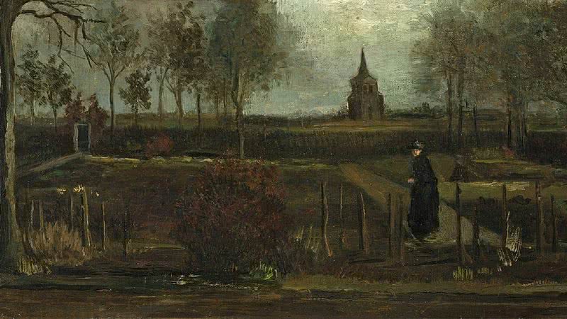 'O Jardim Paroquial de Nuenen na primavera' (1884) - Domínio Público