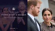 Capa do site do casal Meghan e Harry e o próprio casal - Reprodução / Sussex.com e Getty Imagens