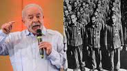 Lula (à esqu.) e foto do campo de concentração de Buchenwald (à dir.) - Getty Images e United States Holocaust Memorial Museum