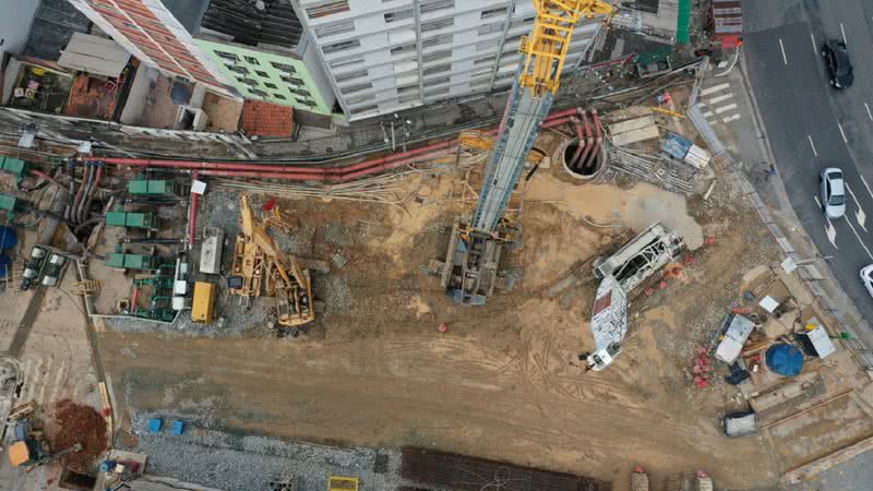 Obra na Linha 6 (Laranja) do Metrô de São Paulo - Linha Uni