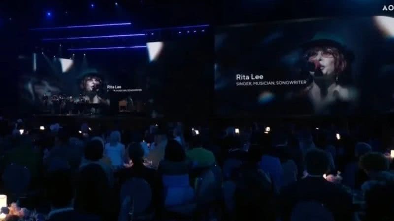 Momento da homenagem à Rita Lee no Grammy - Reprodução / TNT