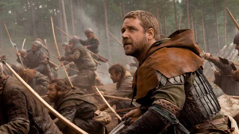 Russel Crowe, em personagem, no filme 'Robin Hood' (2010) - Divulgação/Universal Pictures