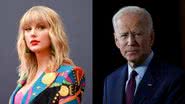 Taylor Swift (esq.) e Joe Biden (dir.) - Getty Images