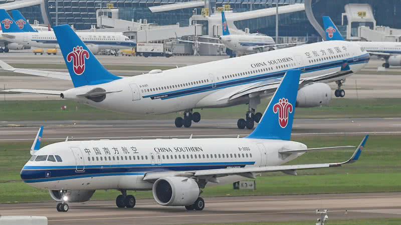 Aeronaves da China Southern Airlines - Reprodução/Redes Sociais/X/@CSAIRGlobal