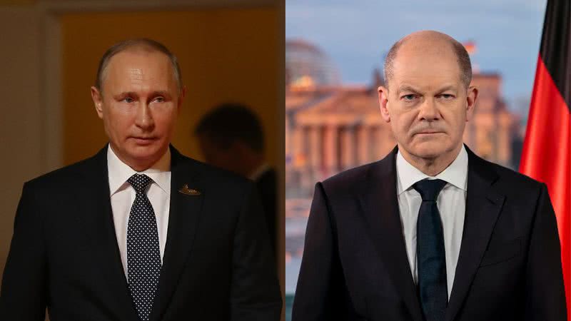 Vladimir Putin e Olaf Scholz - Getty Images