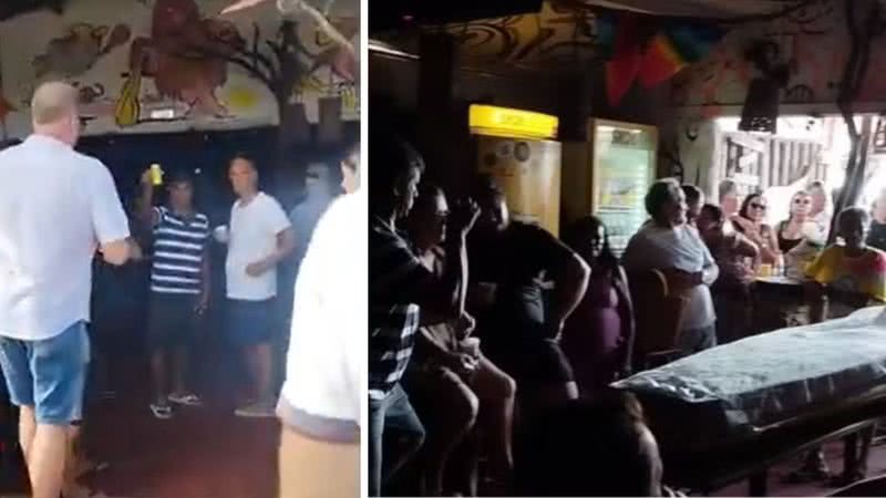 Velório foi realizado em bar, no Ceará - Divulgação