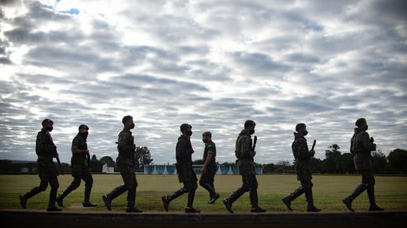 Militares no Palácio da Alvorada, em Brasília (2020) - Getty Images