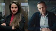 Antonina Favorskaya e Alexei Navalny em documentário - Reprodução/X/@RSF_inter / Reprodução/HBO Max+