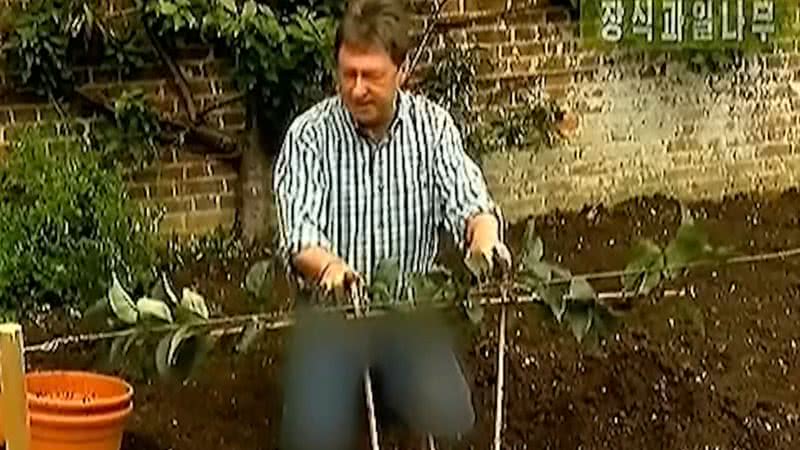 Alan Titchmarsh e seu jeans censurado - Reprodução/Vídeo/The Guardian