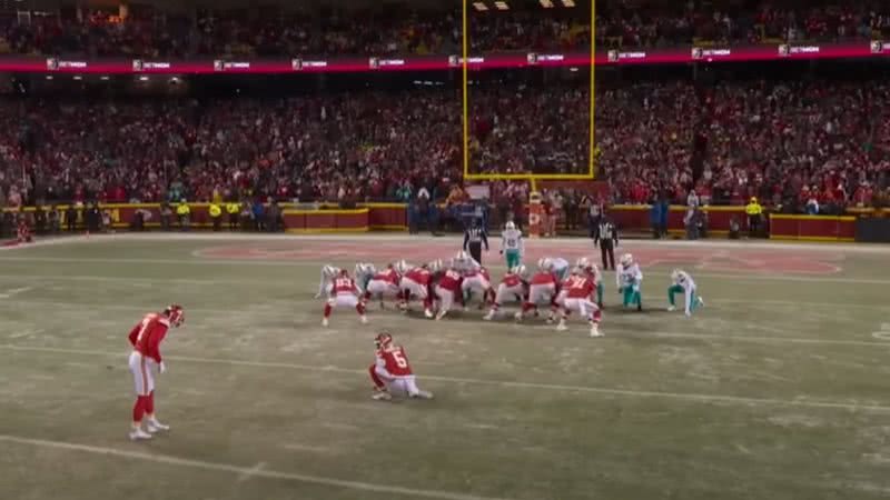 Imagem mostrando momento da partida jogada em -20°C - Divulgação/ Vídeo/ NFL Brasil