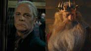 Peter Mullan em 'Harry Potter e as Relíquias da Morte: Parte 1' e ‘O Senhor dos Anéis: Os Anéis de Poder’ - Divulgação/Warner Bros. Pictures e Divulgação/Amazon Studios