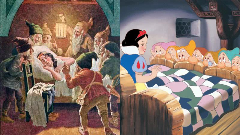 Diferentes versões da Branca de Neve - Otto Kubel e Divulgação/Disney