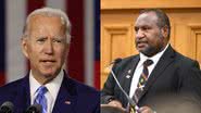 Joe Biden, presidente dos Estados Unidos, e James Marape, primeiro-ministro de Papua-Nova Guiné - Getty Images