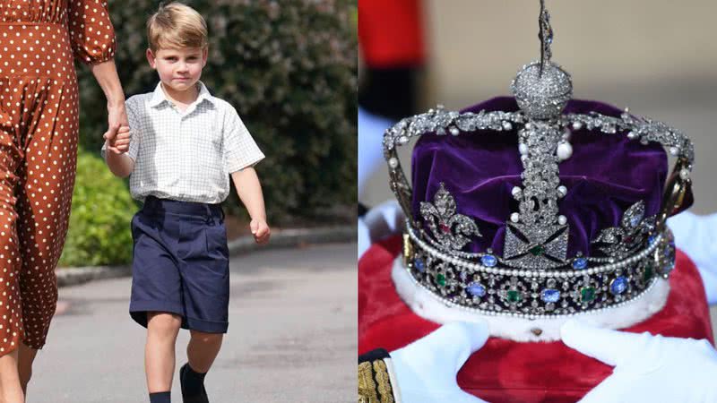 O príncipe Louis e a coroa que pertenceu a Elizabeth II - Getty Imagens