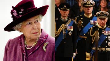 Rainha Elizabeth II (à esqu.) e os filhos (à dir.) - Getty Images