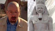 Cena do episódio 'Ozymandias' de Breaking Bad e estátua de Ramsés II - Reprodução/Vídeo e Djehouty