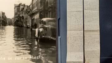 A cidade de Porto Alegre alagada - Acervo/Museu de Porto Alegre Joaquim Felizardo