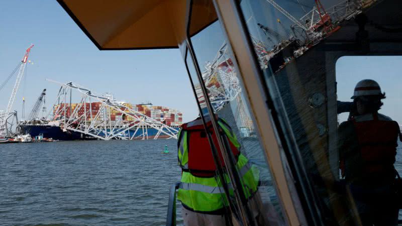 Ponte colapsou em Baltimore - Getty Images