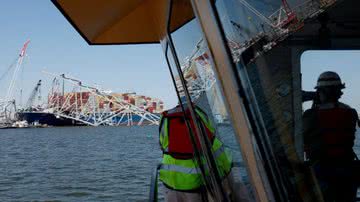 Ponte colapsou em Baltimore - Getty Images