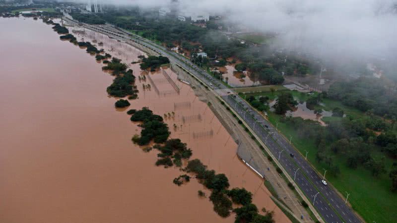 Imagem recente do Rio Guaíba - Getty Images