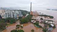 Vista aérea da inundação em Porto Alegre - Getty Images