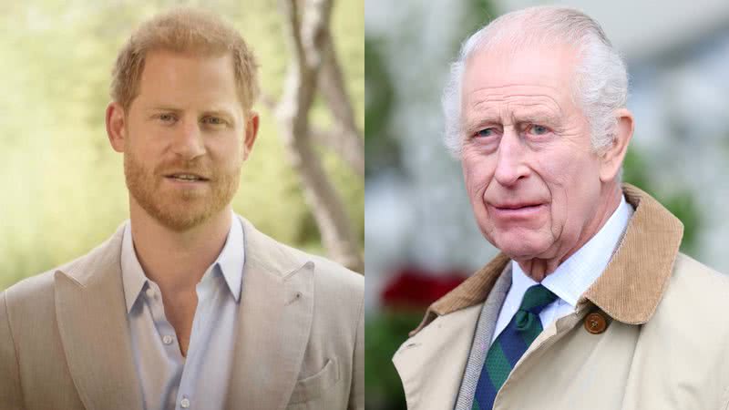 Príncipe Harry e o rei Charles III - Getty Images