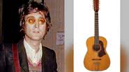 John Lennon (à esqu.) e o violão (à dir.) - Getty Images e Julien’s Auctions