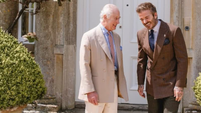 O rei Charles III e David Beckham, respectivamente - Reprodução/Instagram/kingsfdn