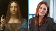 ‘Salvator Mundi’ de Leonardo Da Vinci e Julianne Moore - Licença Creative Commons via Wikimedia Commons e Getty Images