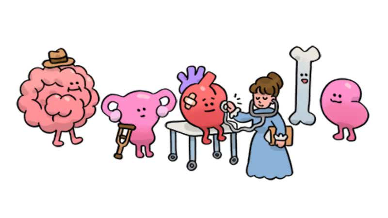 Ilustração do Google homenageando Rita Lobato Velho - Google