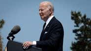 O presidente Joe Biden em discurso sobre o Dia D - Getty Images