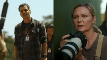 Wagner Moura e Kirsten Dunst em 'Guerra Civil' (2024) - Reprodução/A24