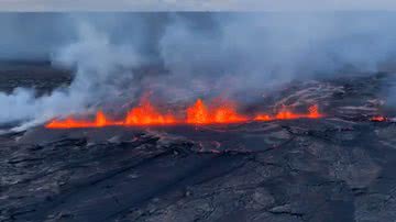 Trecho de vídeo mostrando erupção recente no Kilauea - Reprodução/Vídeo/X/@USGSVolcanoes