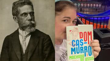 Machado de Assis (à esqu.) e a influencer (à dir.) - Domínio público e reprodução/Instagram