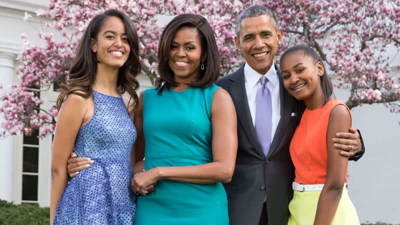 Família de Barack Obama reunida em fotografia - Getty Images