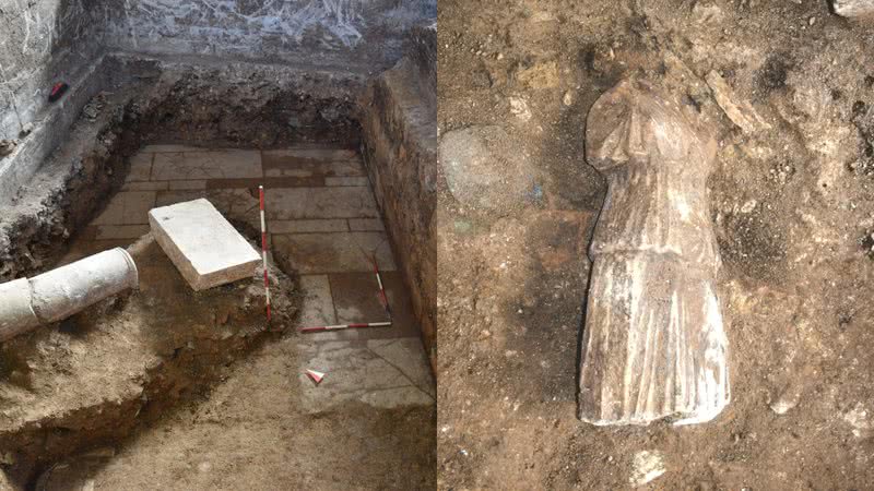 Antigos vestígios romanos descobertos na Itália - Divulgação/Soprintendenza ABAP per la città di Reggio Calabria e Vibo Valentia