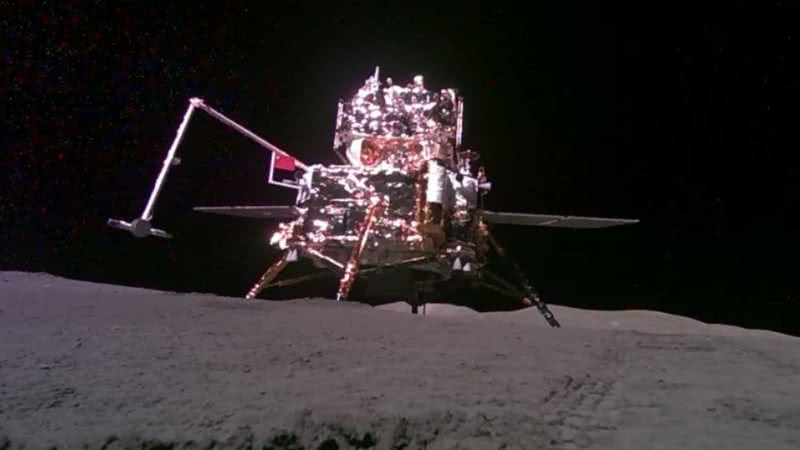 Fotografia tirada na Lua da sonda Chang'e-6 - Divulgação/Xinhua