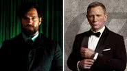 Gus March-Phillipps (Henry Cavill) e James Bond (Daniel Craig) - Divulgação/Diamond Films; Divulgação/Universal Pictures