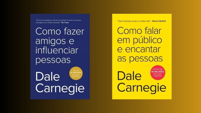 Descubra os livros essenciais de Dale Carnegie que moldaram a comunicação e o desenvolvimento pessoal no século XX - Créditos: Reprodução/Mercado Livre