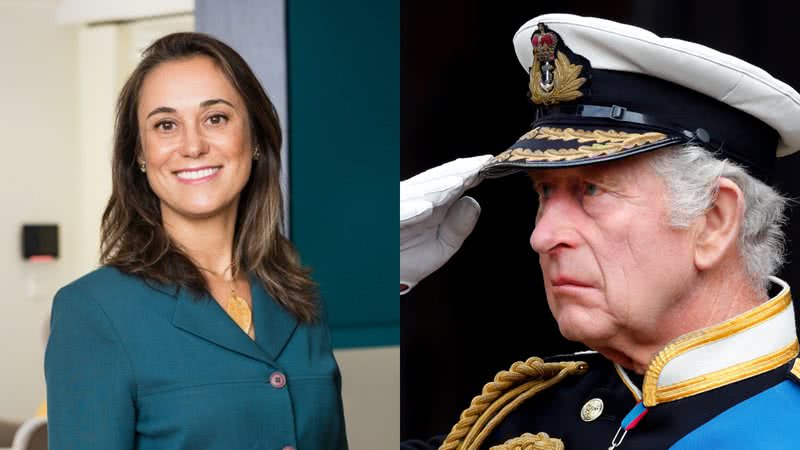 Daniela Barone e o rei Charles III - Rerprodução/Redes Sociais / Getty Images