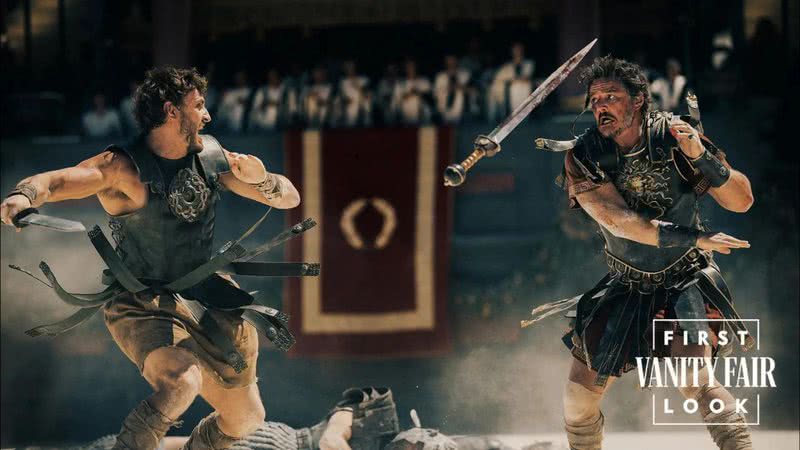 Paul Mescal e Pedro Pascal em 'Gladiador 2' - Divulgação/Paramount Pictures