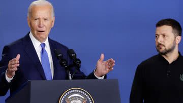 Durante reunião da Otan, Biden chamou Zelensky de 'Presidente Putin' - Getty Images