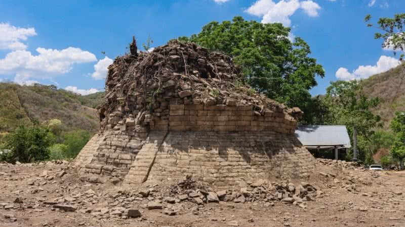 Estrutura circular encontrada em Tecacahuaco, no México - Divulgação/INAH/Gerardo Peña