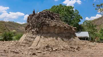 Estrutura circular encontrada em Tecacahuaco, no México - Divulgação/INAH/Gerardo Peña