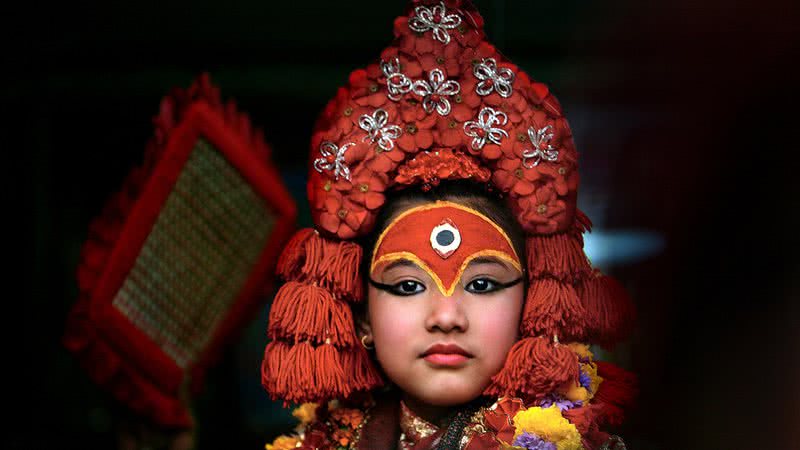 Uma deusa Kumari - Getty Images